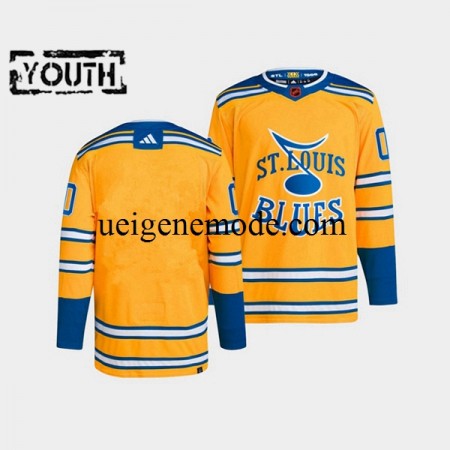 Kinder St. Louis Blues Eishockey Trikot Blank Adidas 2022-2023 Reverse Retro Gelb Authentic